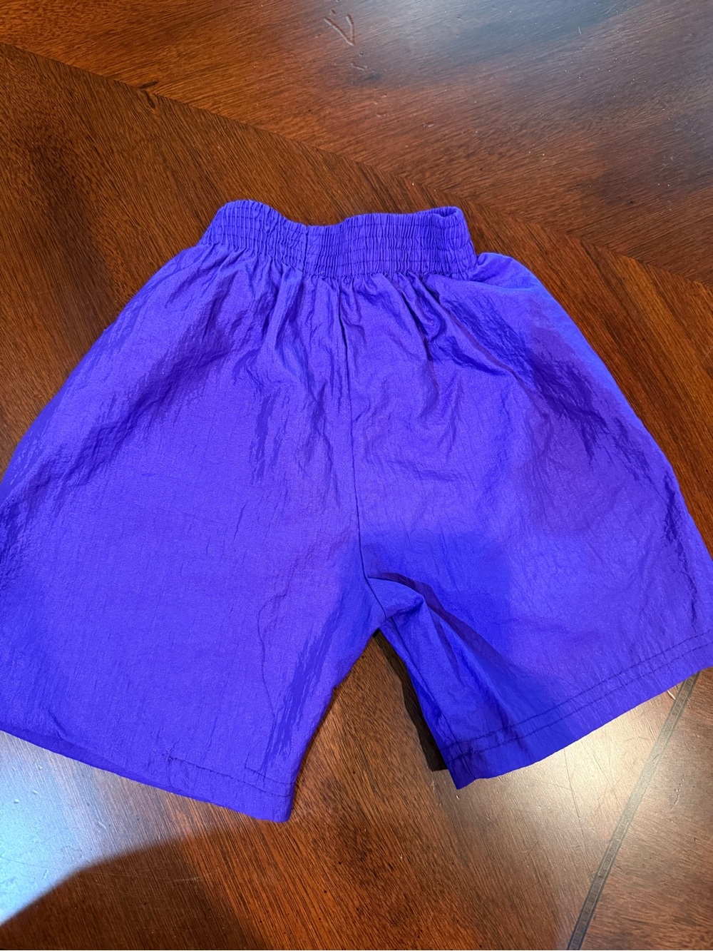 90s Vintage Kids Elastic-Waist Purple Play Shorts